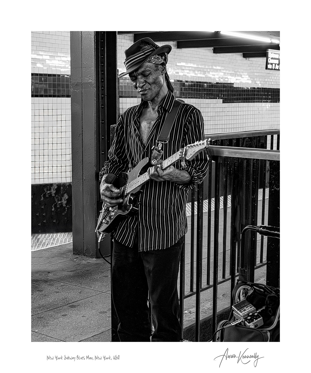 New York Subway Blues Man, New York, USA